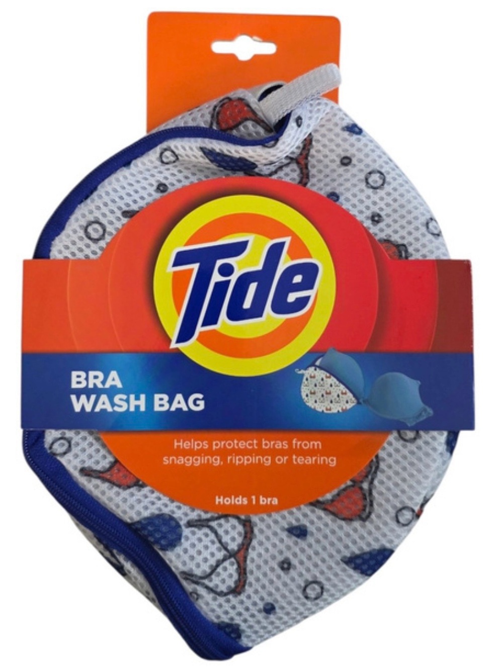 Tide Bra Wash Bag in White and Blue